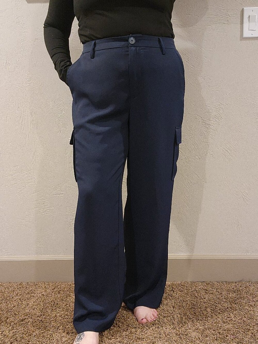 Halogen Navy Slacks Cargo Style